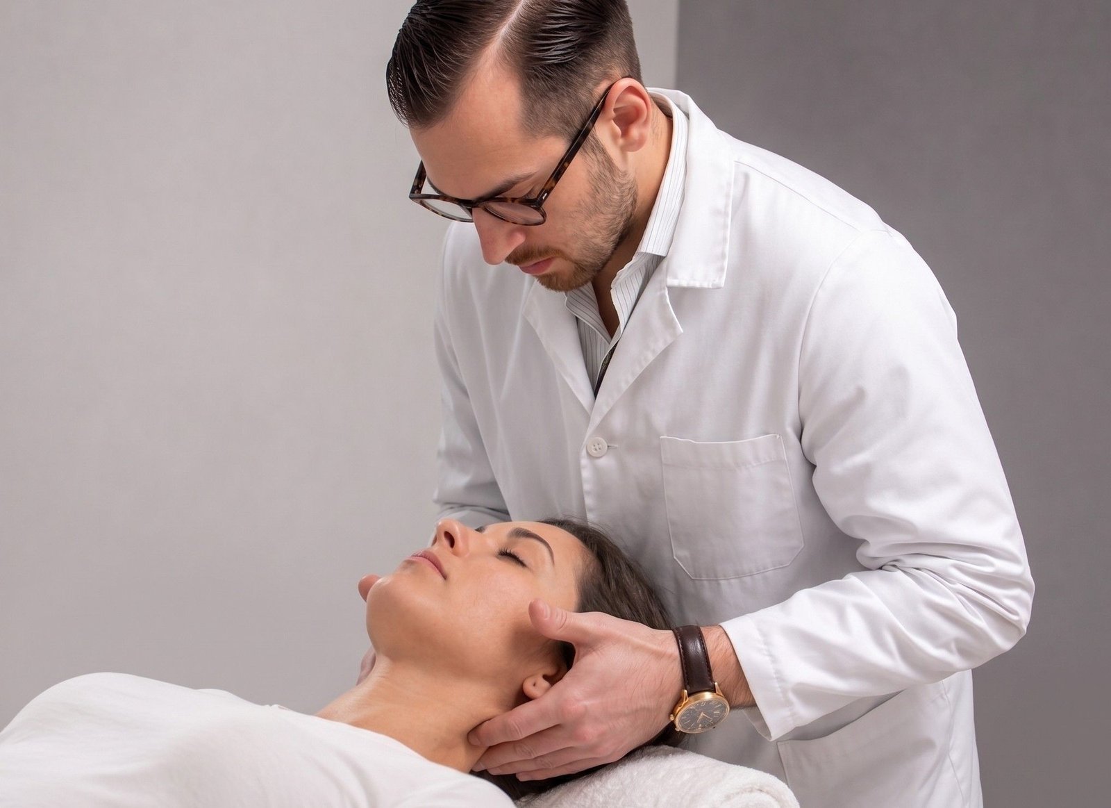Seduta di trattamento osteopatico manuale